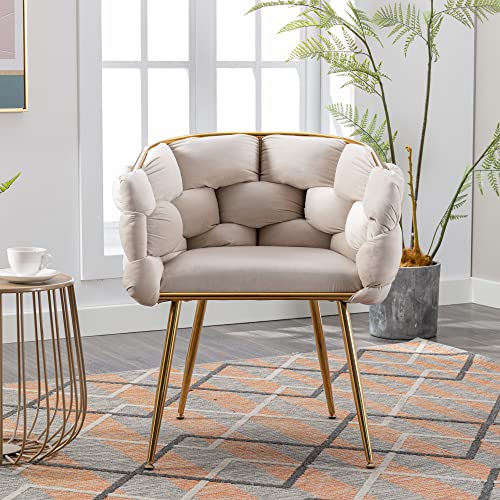 Sillón Plegable Terciopelo Beige miniatura 6