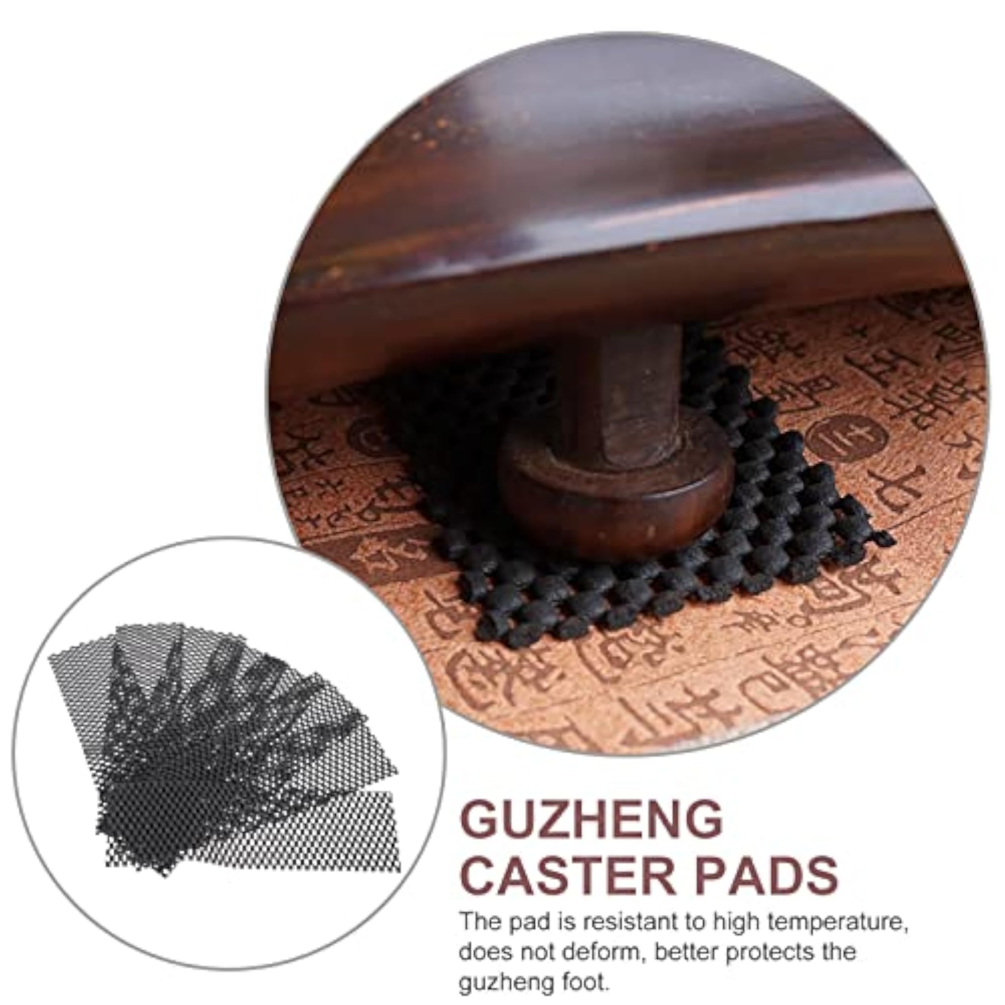 4 Pairs Guzheng Foot Pads for Anti-Skid Protection