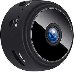 Mini Câmera de Segurança Wifi Full HD 1080p Sem Fio com Visão Noturna, Câmera Babá, Gravação por Movimento e Tamanho Ultra Compacto