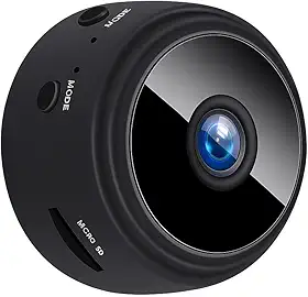 Mini Câmera de Segurança Wifi Full HD 1080p Sem Fio com Visão Noturna, Câmera Babá, Gravação por Movimento e Tamanho Ultra Compacto