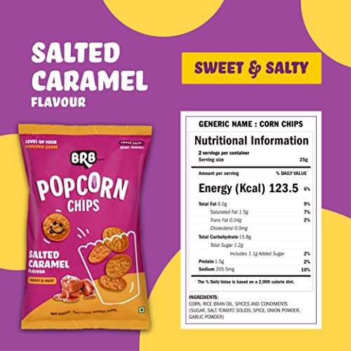 Image of BRB Popcorn Chips | Popcorn Upgraded | 5 Packs X 48 Grams | Salted Caramel Flavour