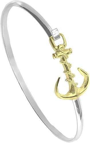 Cape Cod Jewelry-CCJ Pulsera Ancla Pestillo Cuff TwoTone