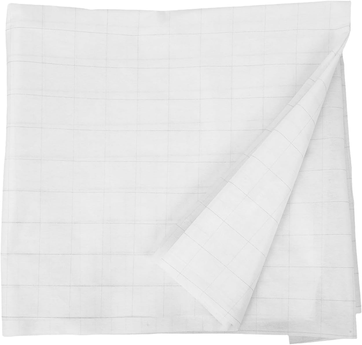 SOESFOUFU Fusible Grid Interfacing, Iron On Grid Fusible Fleece Interfacing White One Sided for Quilting DIY Crafts Sewing Shaping Tailoring, 40Inches X 4.4Yards