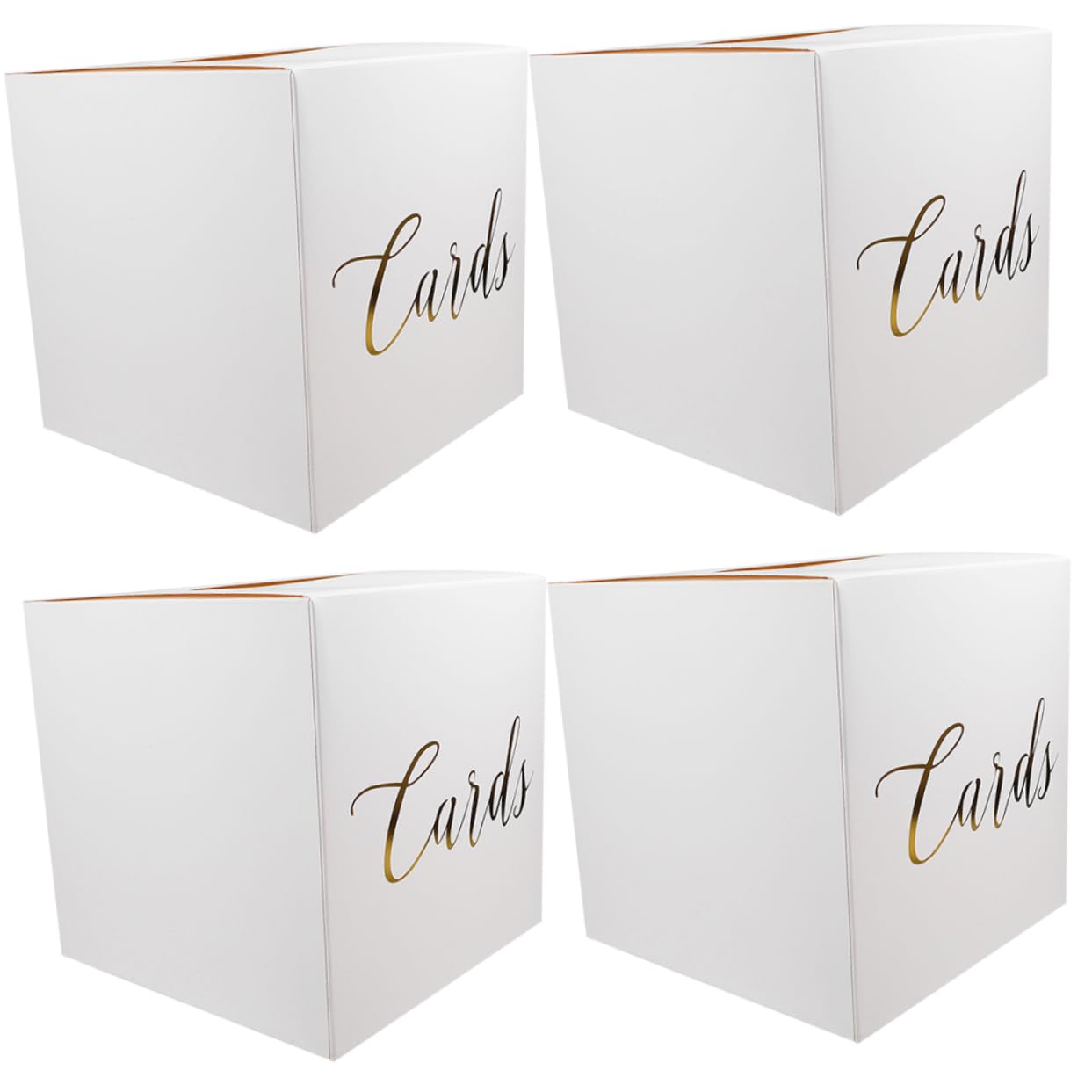 Vaguelly 4sets Wedding Card Box Elegant Envelope Money Box for Reception Includes Blank Cards for Keepsake Bridal Shower Birthday Graduation Celebrations
