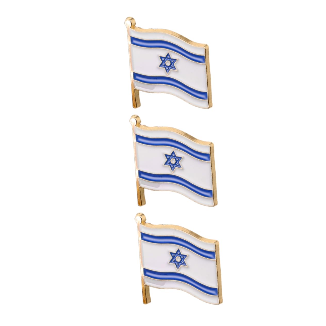ibasenice Pines de Solapa Bandera de Israel, Broches de Aleación Ligeros y Creativos Set de 3 Esenciales para Fiestas y Ocasiones Obsequios