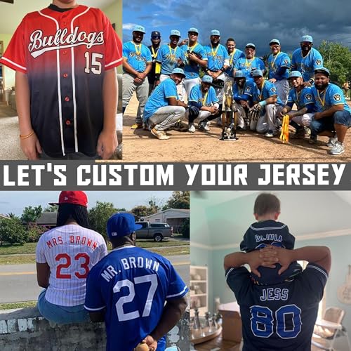 Camiseta personalizada de béisbol con nombre, número y logo bordados para mujeres, hombres y niños miniatura 2