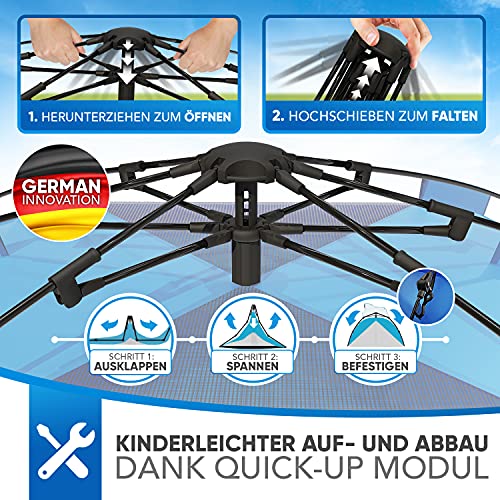 Aretus Wurfzelt für 2 bis 4 Personen Auf und Abbau in 45 Sekunden Extra Groß und Wasserdicht 2