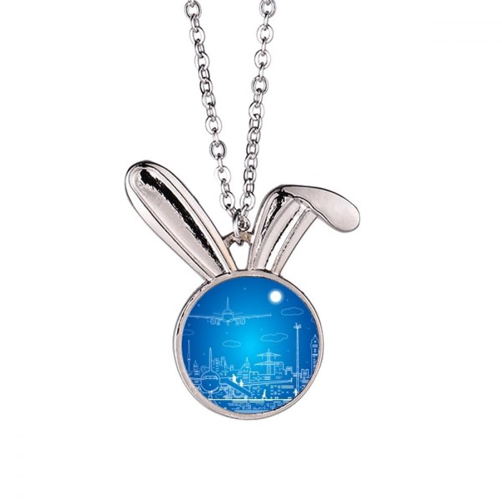 Collier avec pendentif en forme de lapin Metropolis City, cadeau idéal