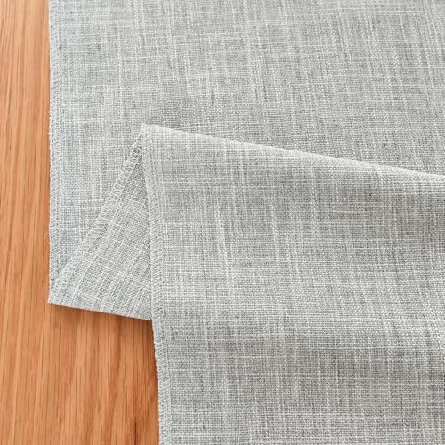 Farmhouse Rustic Table Runner 33x92 cm (13x36 inch), Textured Polyester Rectangle Runners Washable Dresser Scarf for Coffee Table, Living Room & Party Decor (Grey) - Image 5