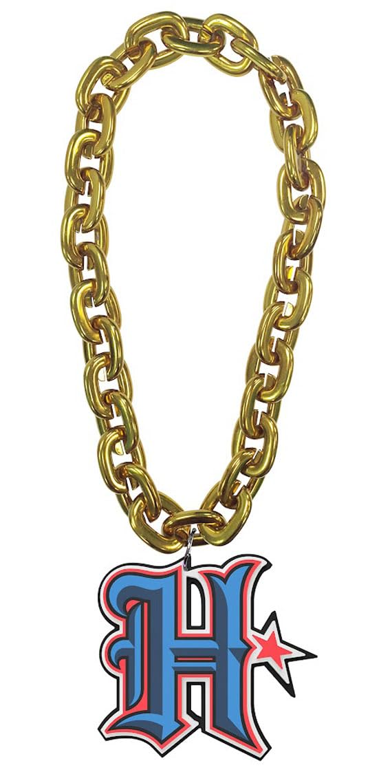 aminco Houston Texans H Logo NFL Fan Chain, Gold, Plastic, No Gemstone-image-14