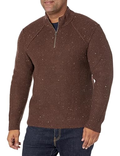 Lucky Brand Men's Tweed Mock Zip