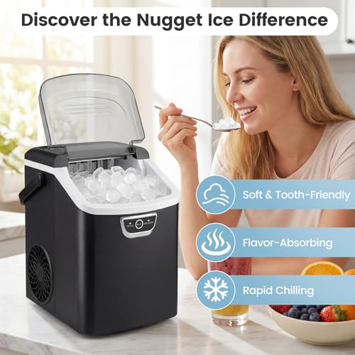 Fabricadora de Hielo Nugget portátil 33 lbs por día miniatura 6