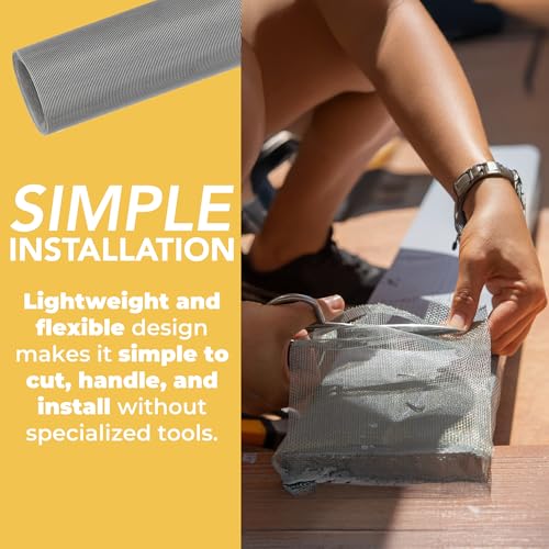 BLOSTM 304 Edelstahl-Drahtgitter-Rolle – 30 cm x 5 m, rostfreies feines Metallgitter zum Abdecken von Lüftungsschlitzen, Ziegeln, Fenstern – blockiert Nagetiere, Insekten, Mäuse, Schädlinge vom
