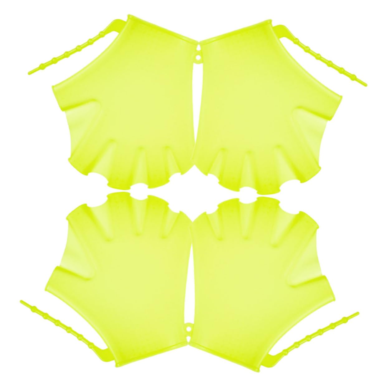 BESPORTBLE Water Gloves Hand Paddles Swim Training Equipment 2 Pairs Silicone Gloves for Pool