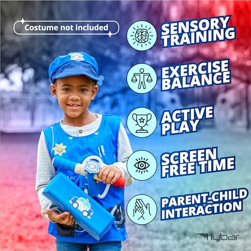 Image of Flybar My First Foam Pogo Jumper for Kids Fun and Safe Pogo Stick for Toddlers, Durable Foam and Bungee Jumper for Ages 3 and up, Supports up to 250lbs (Blue Police) (Pack of 6)