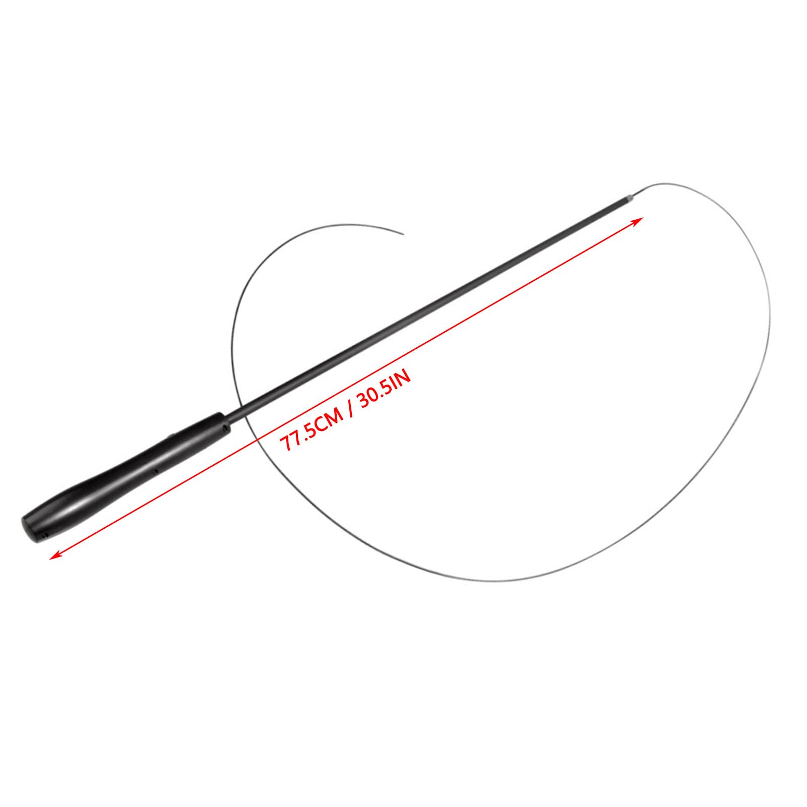 Varita Telescópica para Juegos de Gatos, Juguete de Varita Retráctil con Luz Roja LED, Diseñada para Juegos Interactivos, Antideslizante, Juguete de Caña de Pescar p (Negro)