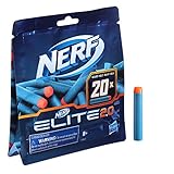 Nerf, Kit de 20 Dardos de espuma Elite 2.0 - Compatível com todos os lançadores Nerf Elite, presente para crianças a partir de 8 anos