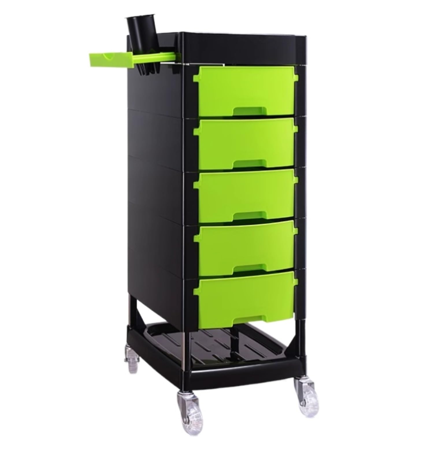 Hair Salon Storage Tool Cart With Wheels Station For Hairdressing 5 Layer For Barber Shops(Grün)