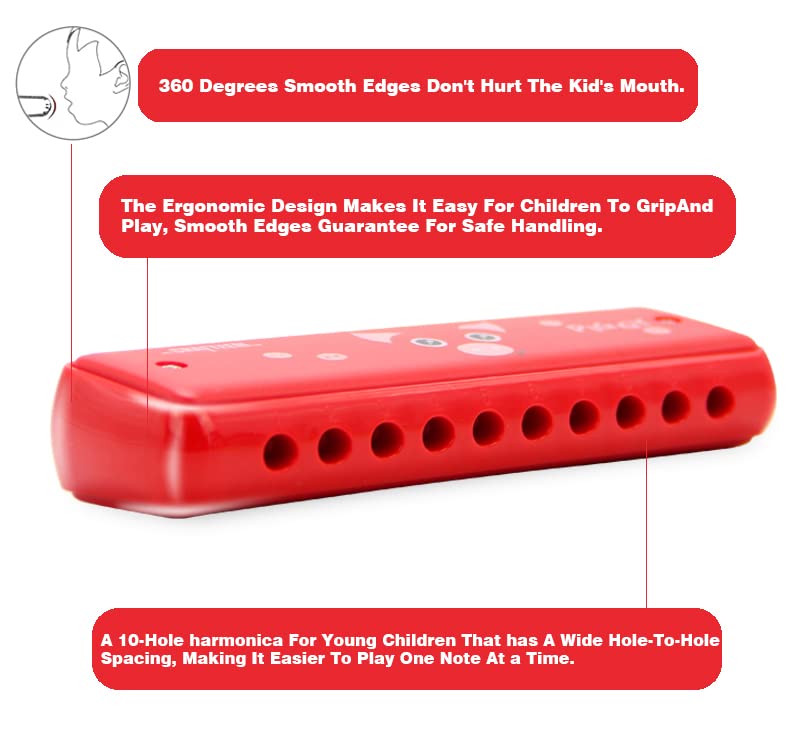 Colored Harmonica for Kids and Beginners – Easy-to-Learn Key of C Instrument – Portable and Lightweight. - Les Beatles, Paul McCartney, John Lennon, RIngo Starr, George Harrison Colored Harmonica for Kids and Beginners - Easy-to-Learn Key of C Instrument - Portable and Lightweight. – Image 4