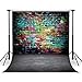 WOLADA 10X10FT Colorful Brick Wall Wood Floor Vinyl Photography Backdrop Studio Photo Props Background 9678