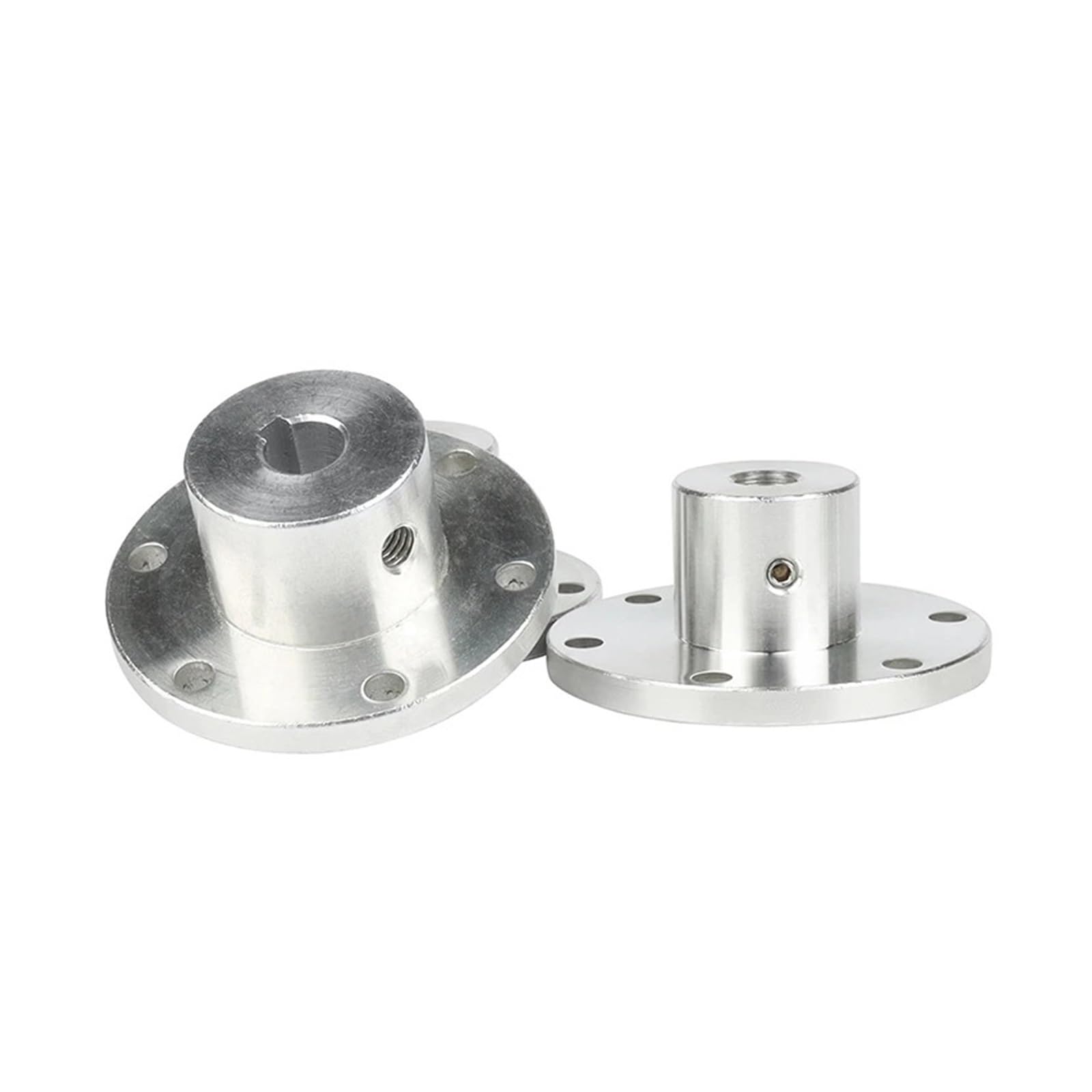 Flanschkupplung aus Aluminiumlegierung, DIY, omnidirektionale Radverbindungswelle, 10/12/14/15/16 mm Keilnut (Color : 57MM diameter, Size : 15mm keyway)