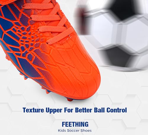 Kids Soccer Cleats for Boys Girls Soccer Shoes Firm Ground Youth Lightweight Athletic Training Football Cleats for Little/Big Kid3