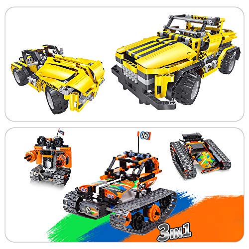 morwant Remote Control Car Building Set 3-in-1 392pcs Bundle with 2-in-1 426pcs
