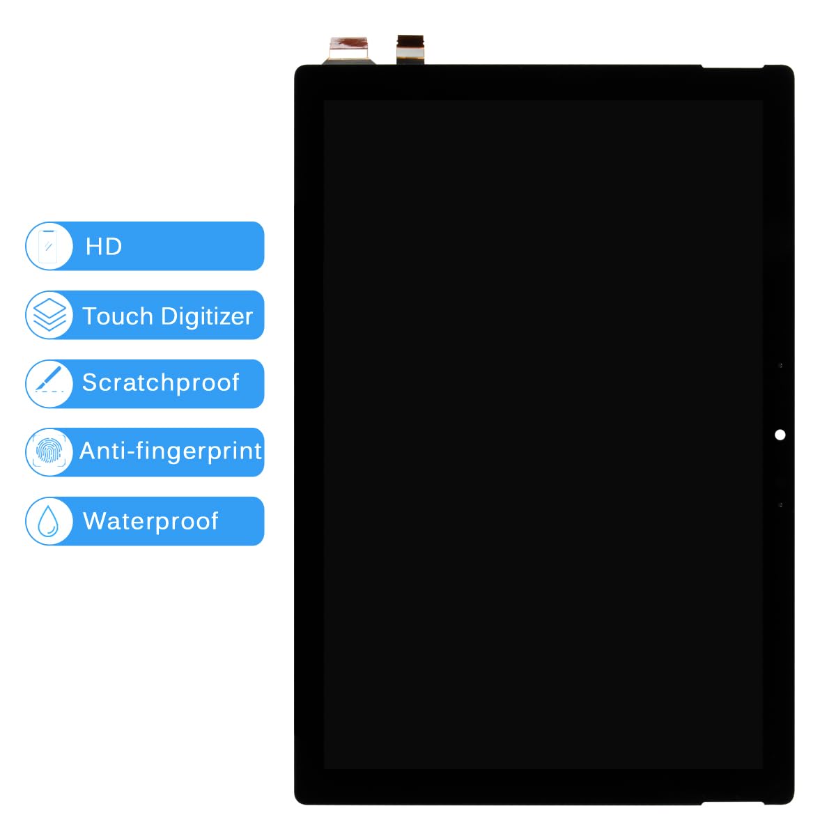LCD Screen for Microsoft Surface Pro 7 Plus 12.3 Inch Screen Replacement for Microsoft Surface Pro 7 Plus 1960 1961 LCD Display Touch Digitizer Glass Assembly with Tool (Not Fit for Pro 7)