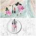 Allenjoy 34.4x15.7in Double Side White Marble Photography Background 2 in 1 Matte Realistic Waterproof Paper Tabletop Backdrop Food Jewelry Cosmetics Makeup Small Product Prop Professional Photo Shoot