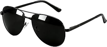 Classic Pilot Polarized Sunglasses for Men, Driving Optimized UV400 Protection Anti Glare Metal Frame Glasses for Fishing Hiking Road Trip
