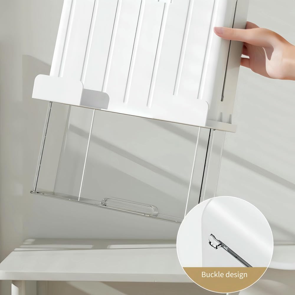 SYJYM - Organizador de cajones ocultos para debajo del escritorio, diseño transparente, suministros de oficina, cosméticos, ahorra espacio, cajón de escritorio para el hogar