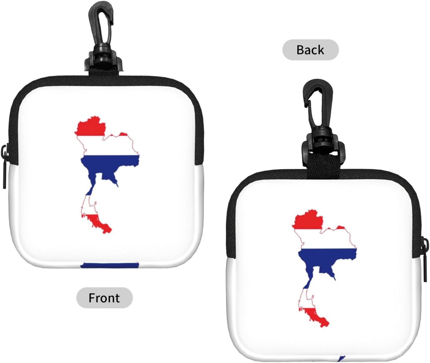 Thailand Flag Map Print Versatile Square Storage Bag Travel Organizer Pouch Toiletry Home Office Gift image 2
