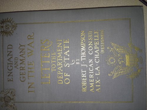 England & Germany in the War B000Q9TIDU Book Cover