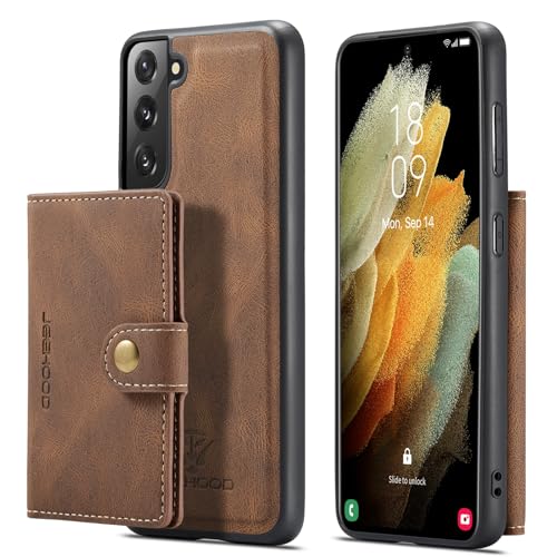 Étui magnétique Samsung S22 antichoc avec porte-carte intégré et béquille