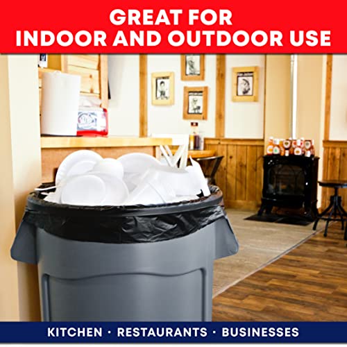 Tasker 55-60 Gallon Contractor Trash Bags 3 Mil (50 Bags W/Ties) Large Trash Bags 55 Gallon, Extra Large Trash Can Liners, 50 Gallon Trash Bags Heavy Duty, 60 Gallon Trash Bags, 55 Gal Trash Bags. #TOP4