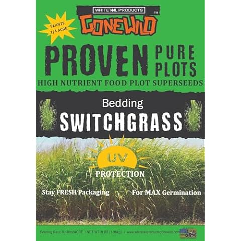 Switchgrass Bedding Food Plot Seed 3lbs Plants up to 1/2 Acre Cover