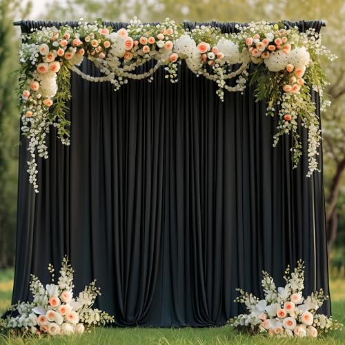 Cortinas fondo negro Asee'm 10x10FT con 2 paneles miniatura 1