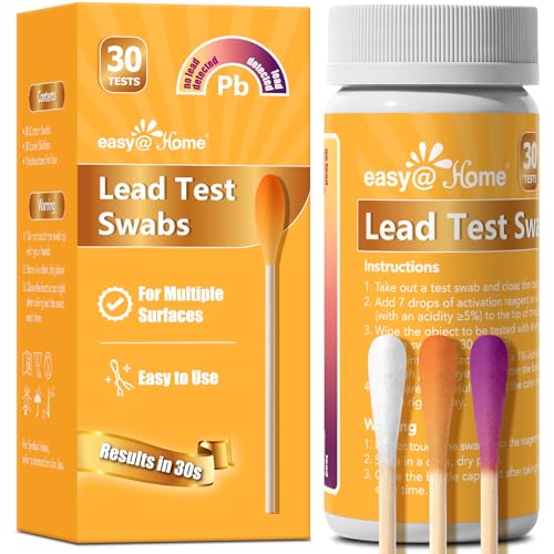 Easy@Home Lead Test Kit – 30 Rapid Testing Swabs with 30‑Second C...