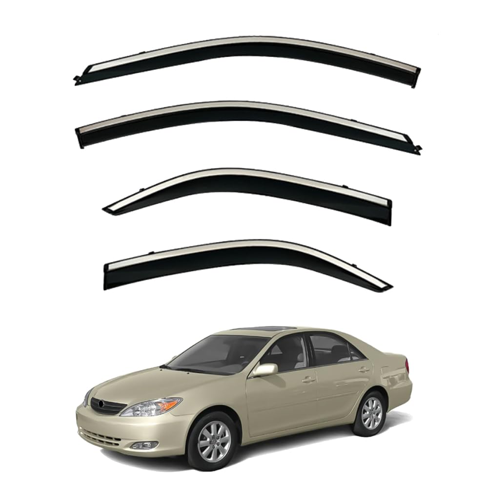 QOEMRHELT 4pc Set In-Channel Wind Deflectors, for Toyota Camry XV30 2001-2005 Window Visors Rain Guards Vent Visors Rain & Sun Protection,Car Accessories