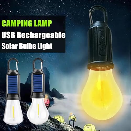 Luz Vintage recargable con ganchos para solucionar apagones en casa 2