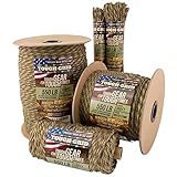 TOUGH-GRID 550lb Mixed Camo Paracord/Parachute Cord - 100% Nylon Mil-Spec Type III Paracord Used by