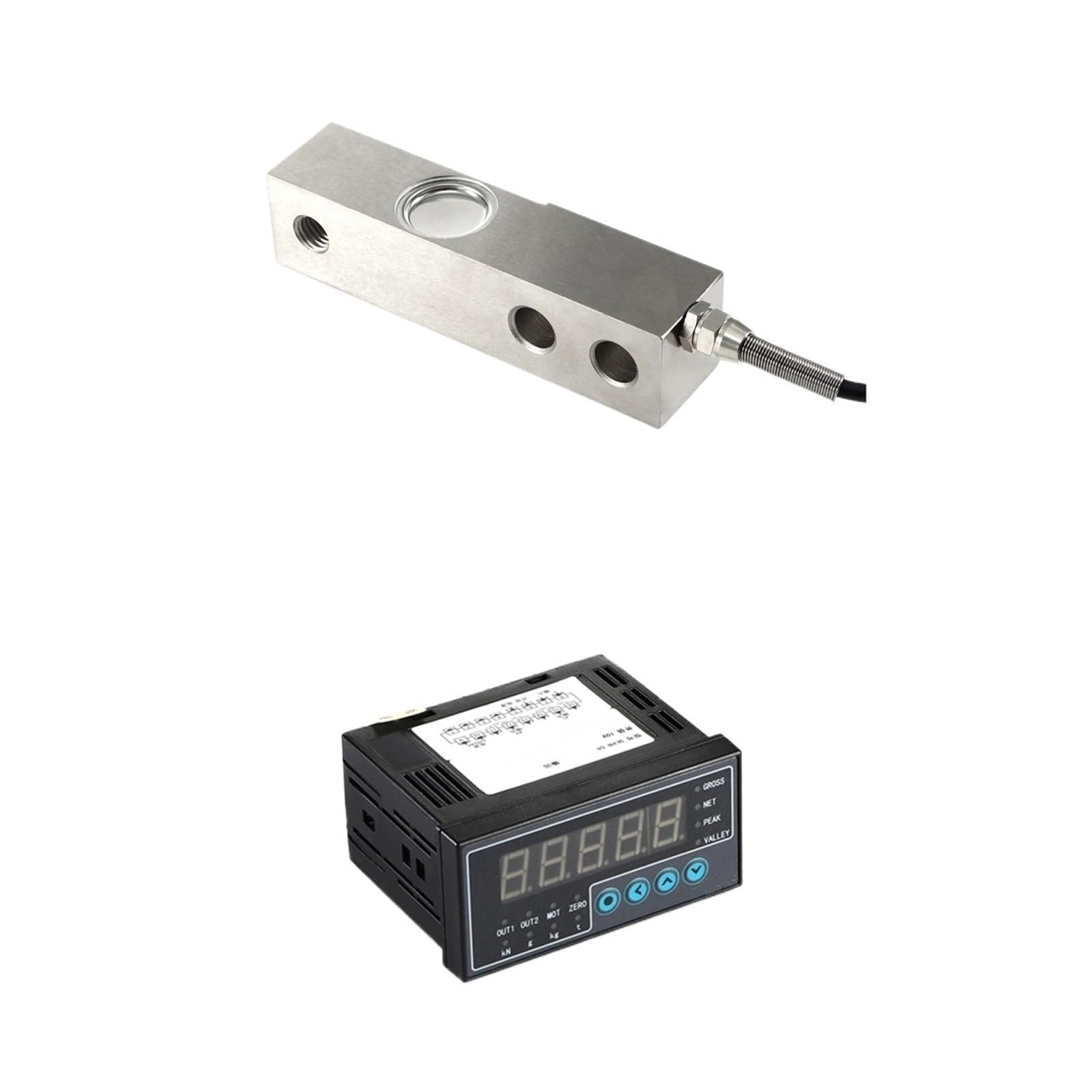 JJHQOKYNA Load Cell Sensor with Indicator Display Beam Weighing Compression and Tension 200KG 300KG 500KG 1T 2T 3T(500KG and Indicator)