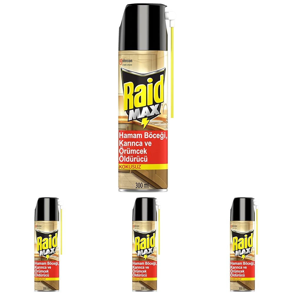 Raid Max Böceksavar Sprey 300 ml (4 paketi)