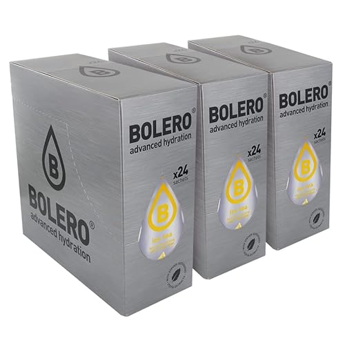 BOLERO Drinks 72 bustine da 8 grammi gusto Ice Tea Lemon - Preparato istantaneo per Bevande con Stevia e Vitamina C e Senza Zucchero