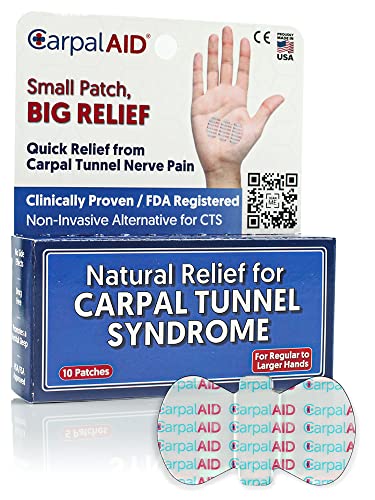 Carpal AID - Revolutionary Patch Clinically Proven to Quickly Relieve Carpal Tunnel Syndrome Pain- Award Winning Patented Technology (10)