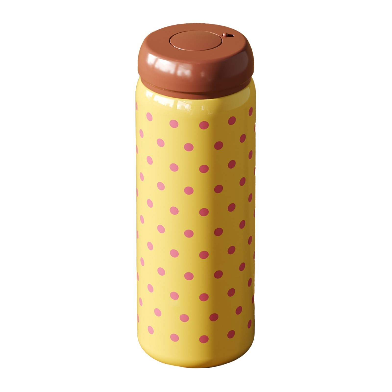 320ml / 11oz, Taza Termo, Vaso Cafe Termico, Sellada y A Prueba de Fugas, Ligera y Portátil, El Regalo para Mujeres(Yellow)