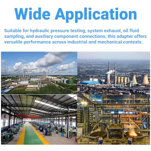 Image of Hydraulic Test Coupling Adapter Kit High Pressure with Sealing Thread for Hose Fitting Oil Measuring Tool(NPT1 /4)