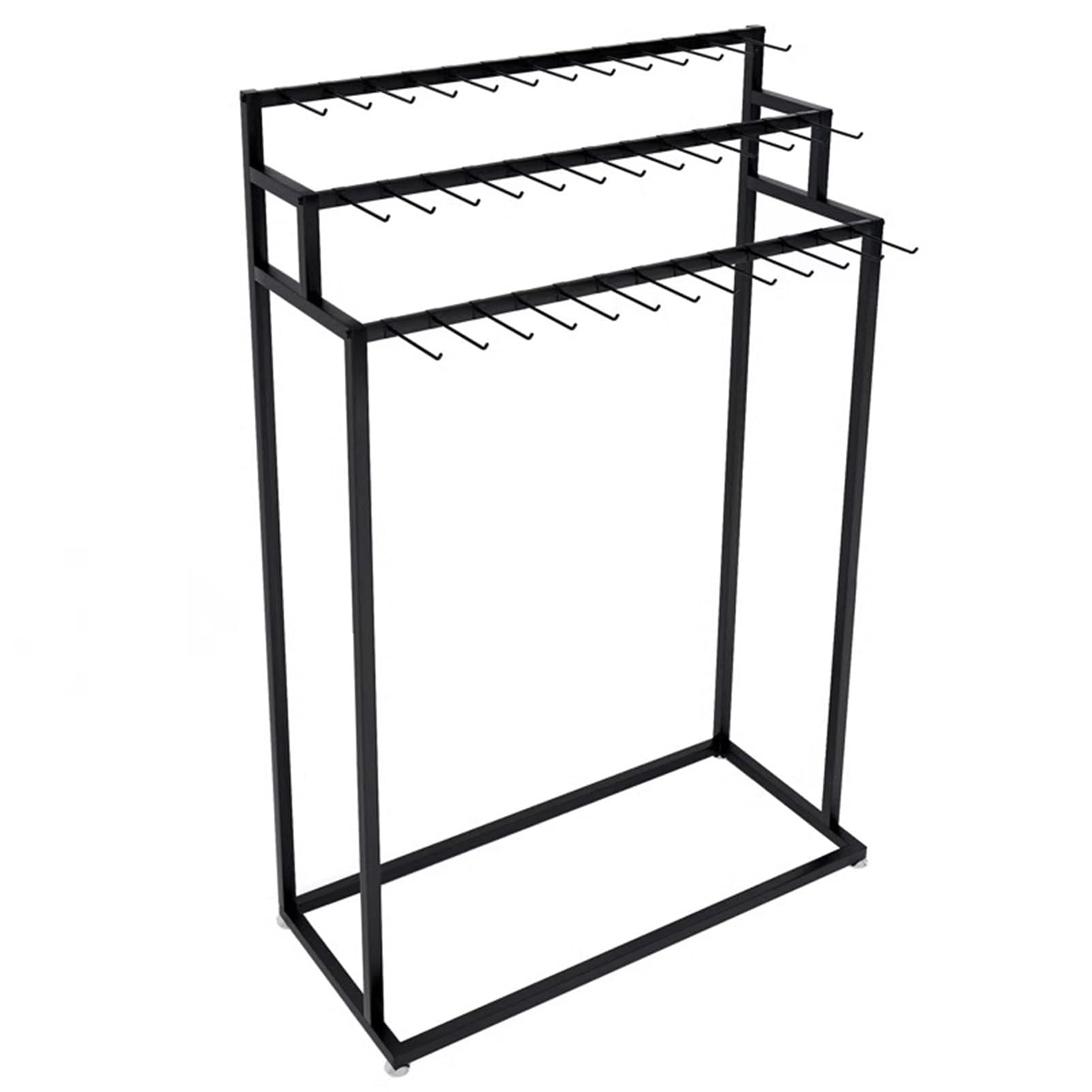 Display per Cintura da Pavimento,Organizzatore per Appendiabiti per Cintura con portacravatte in Metallo,Scaffale per Borsa con Scialli e Sciarpe a 3 Livelli Espositore per Vestiti Commerciali