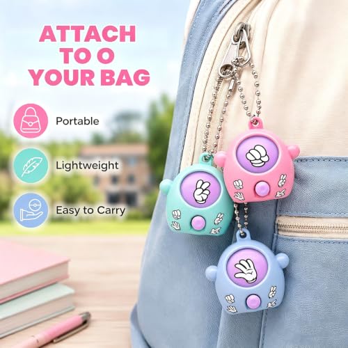 Image of Rock Paper Scissors Keychain Toy, 10 Pcs, Assorted Colours
