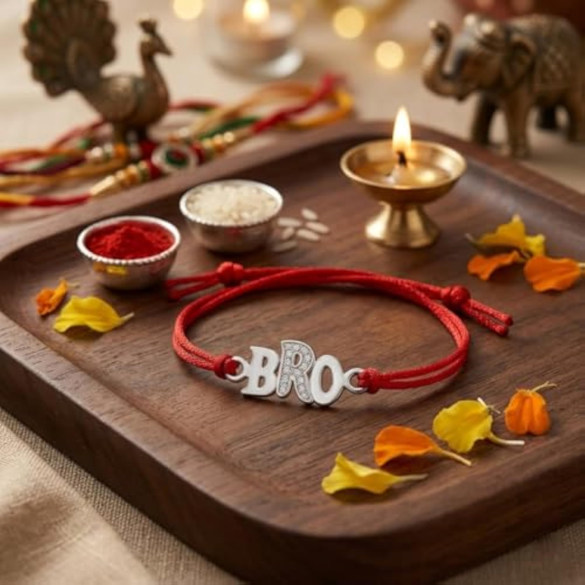 925 Sterling Silver Rakhi Bracelet for Brother, Gift for Raksha Bandhan